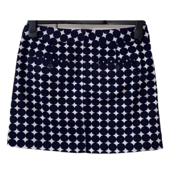 Jcrew Polka Dot Blue and White Cotton Mini
Skirt(Size 4) - Picture 2 of 5
